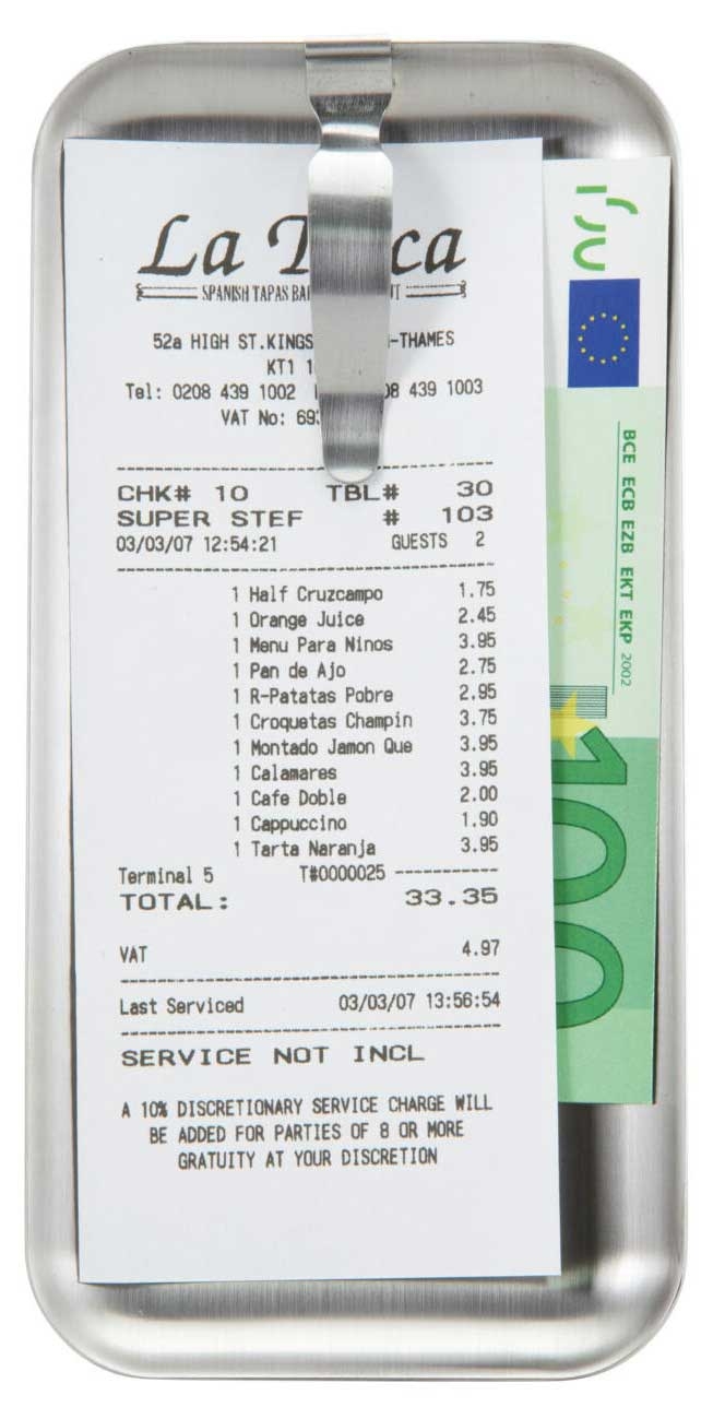 American Metalcraft Stainless Steel Securit Bill Presenter, 7 1/4 inch Length