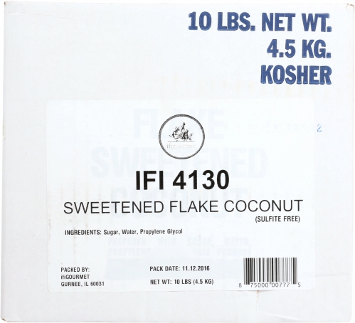 ifiGourmet Sweetened Coconut Flake, 10 Pound