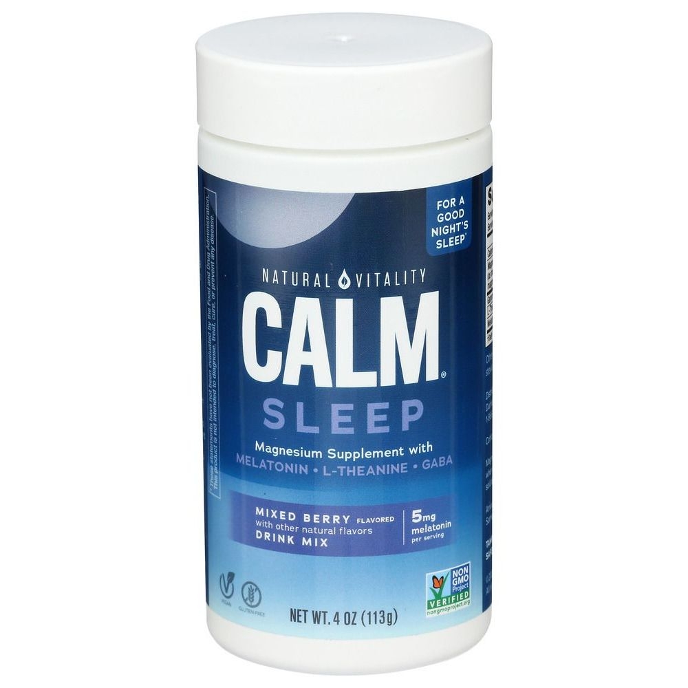 Natural Vitality Calm Sleep Mixed Berry Flavored Drink Mix, 4 Ounce