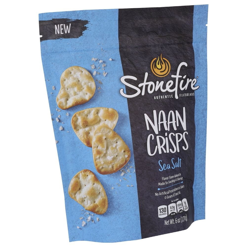 Stonefire Original Sea Salt Naan Crisps, 6 Ounce -- 12 per case