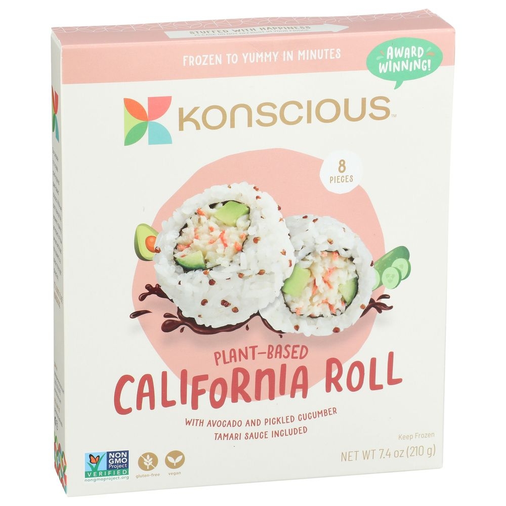 Konscious Plant Based California Roll, 7.4 Ounce -- 8 per case