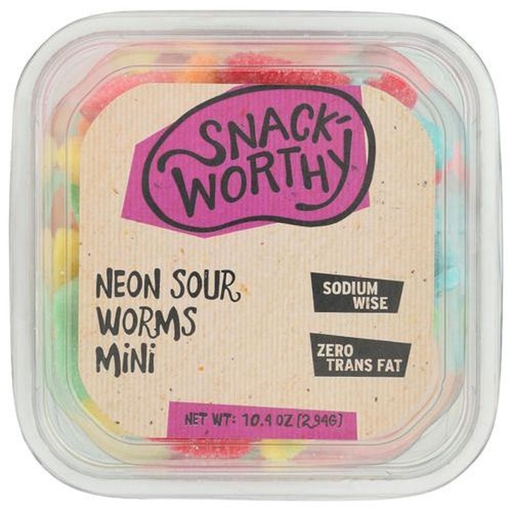 Snackworthy Mini Sour Worms Candy, 10.4 Ounce -- 12 per case