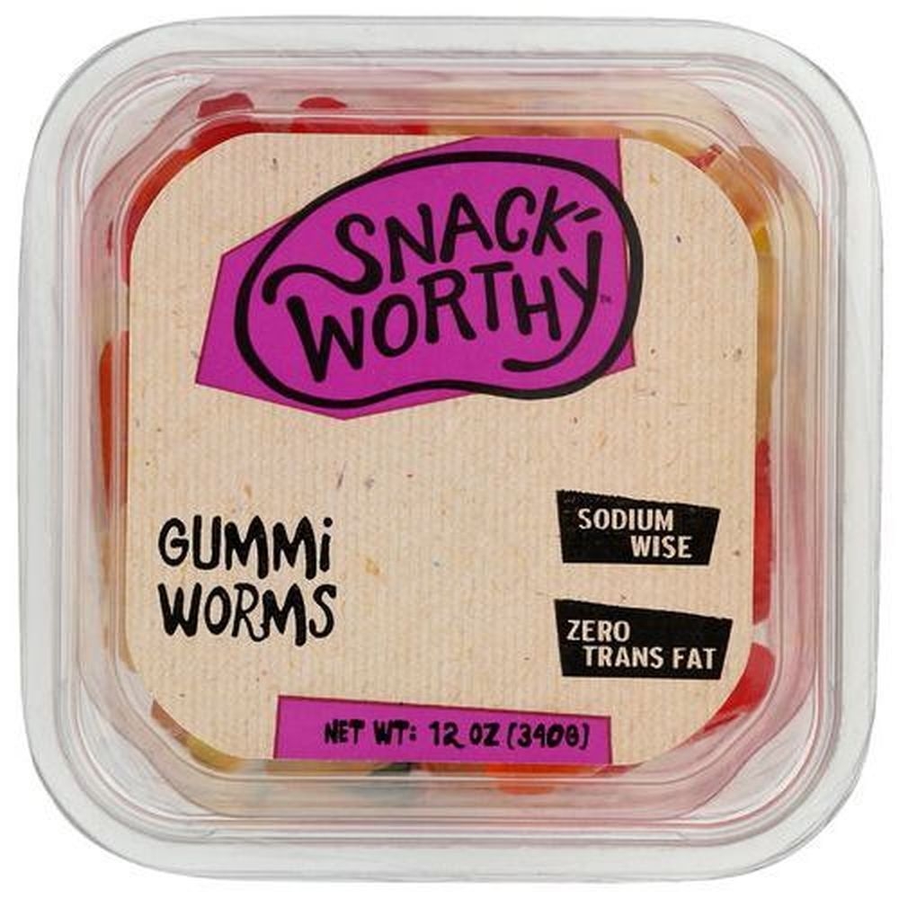 Snackworthy Gummi Worms Candy, 12 Ounce -- 12 per case