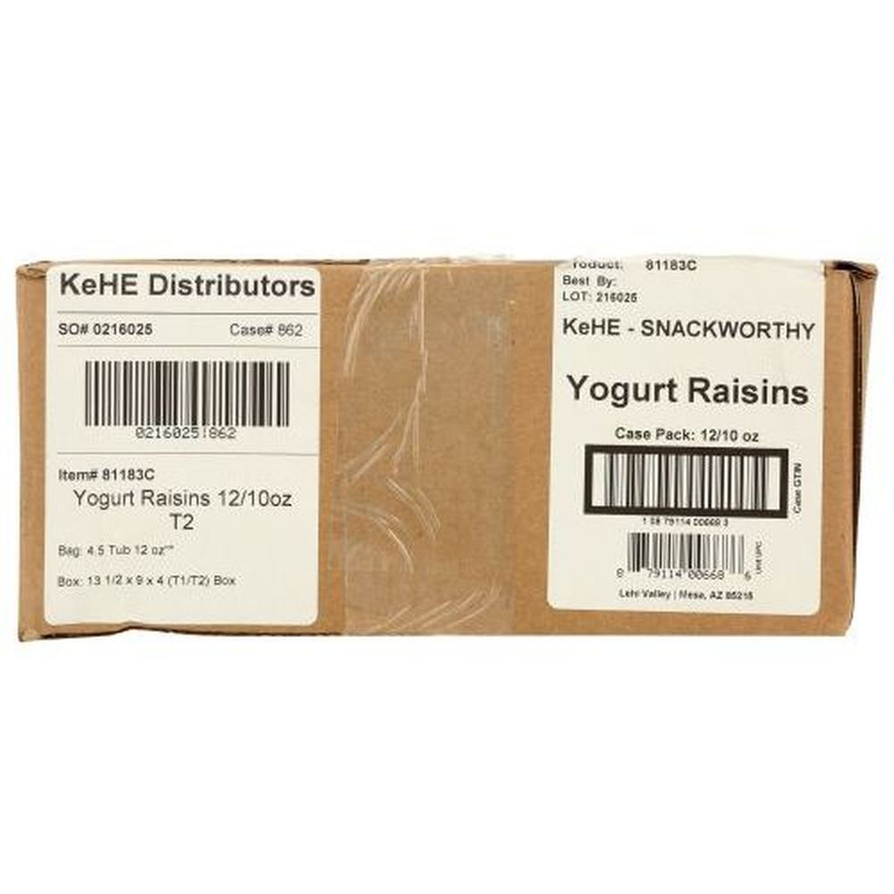 Snackworthy Yogurt Raisins, 10 Ounce -- 12 per case