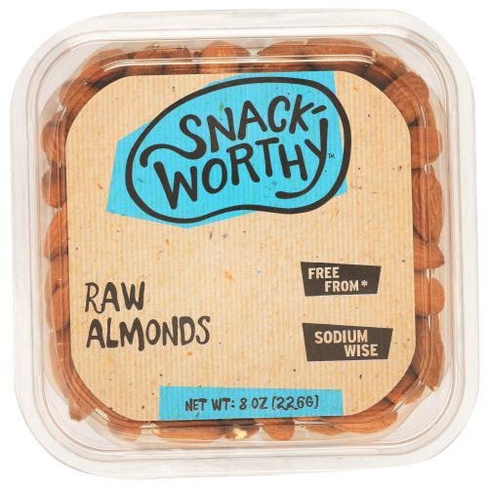 Snackworthy Raw Almonds, 8 Ounce -- 12 per case