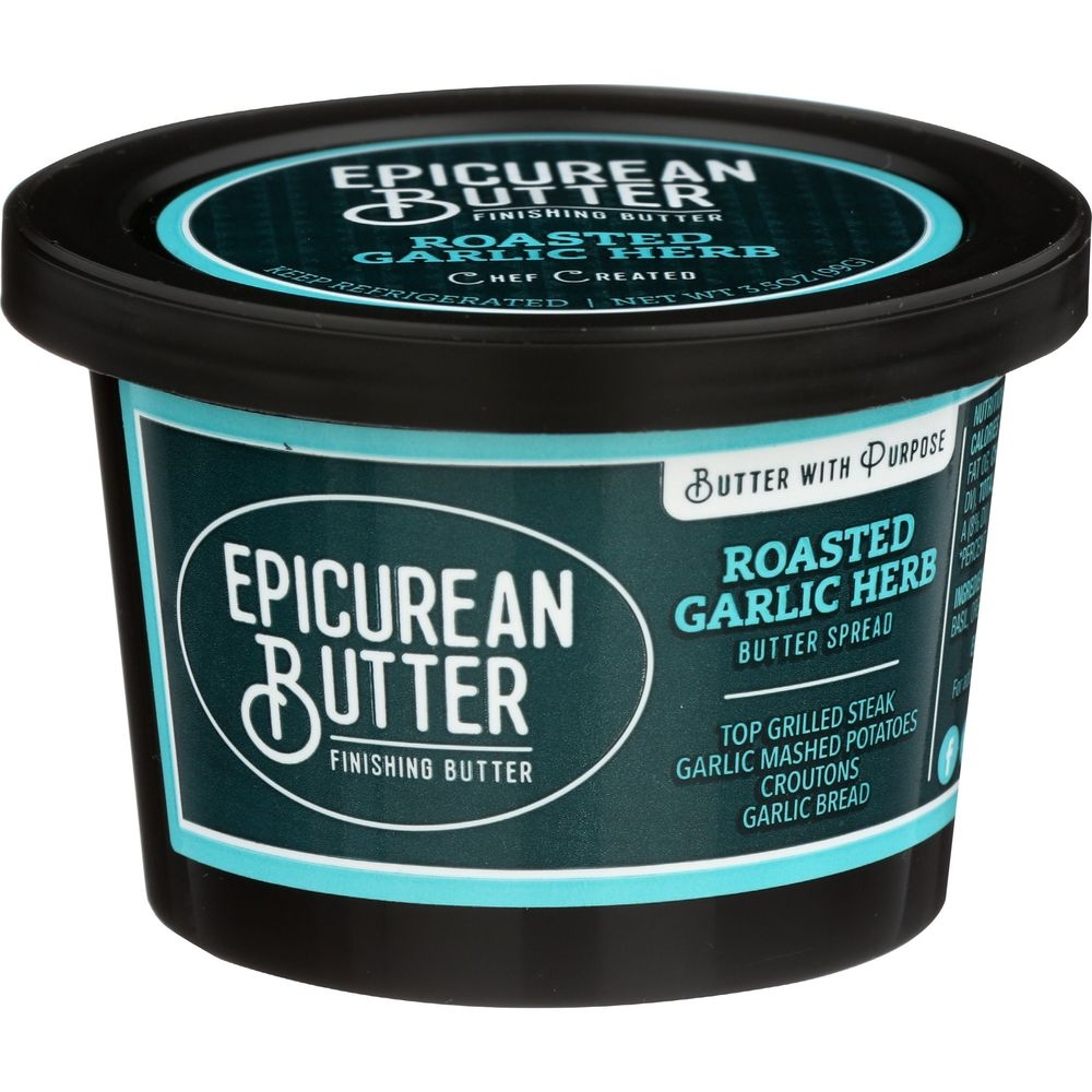 Epicurean Butter Roasted Garlic Herb Butter Spread, 3.5 Ounce -- 8 per case.
