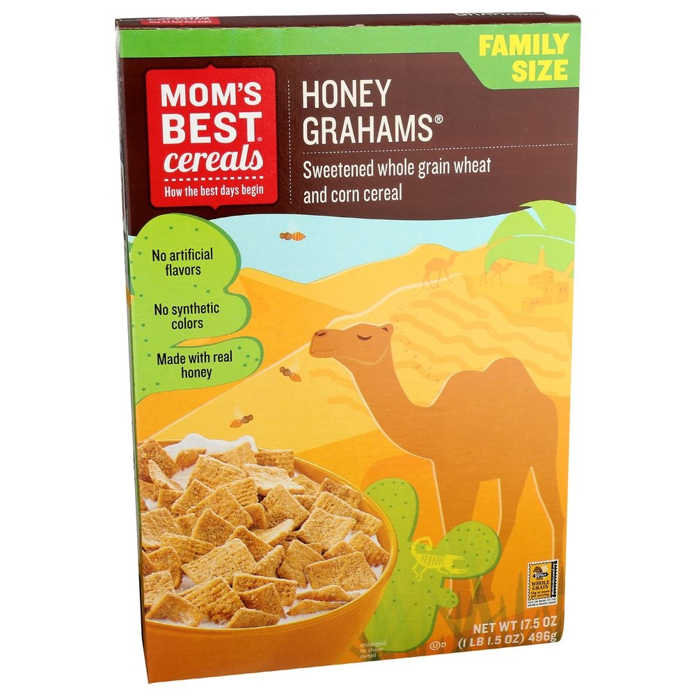 Moms Best Honey Grahams Cereal, 17.5 Ounce -- 14 per case
