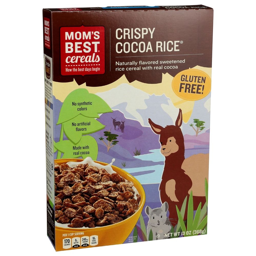 Moms Best Cereals Crispy Cocoa Rice, 13 Ounce -- 8 per case