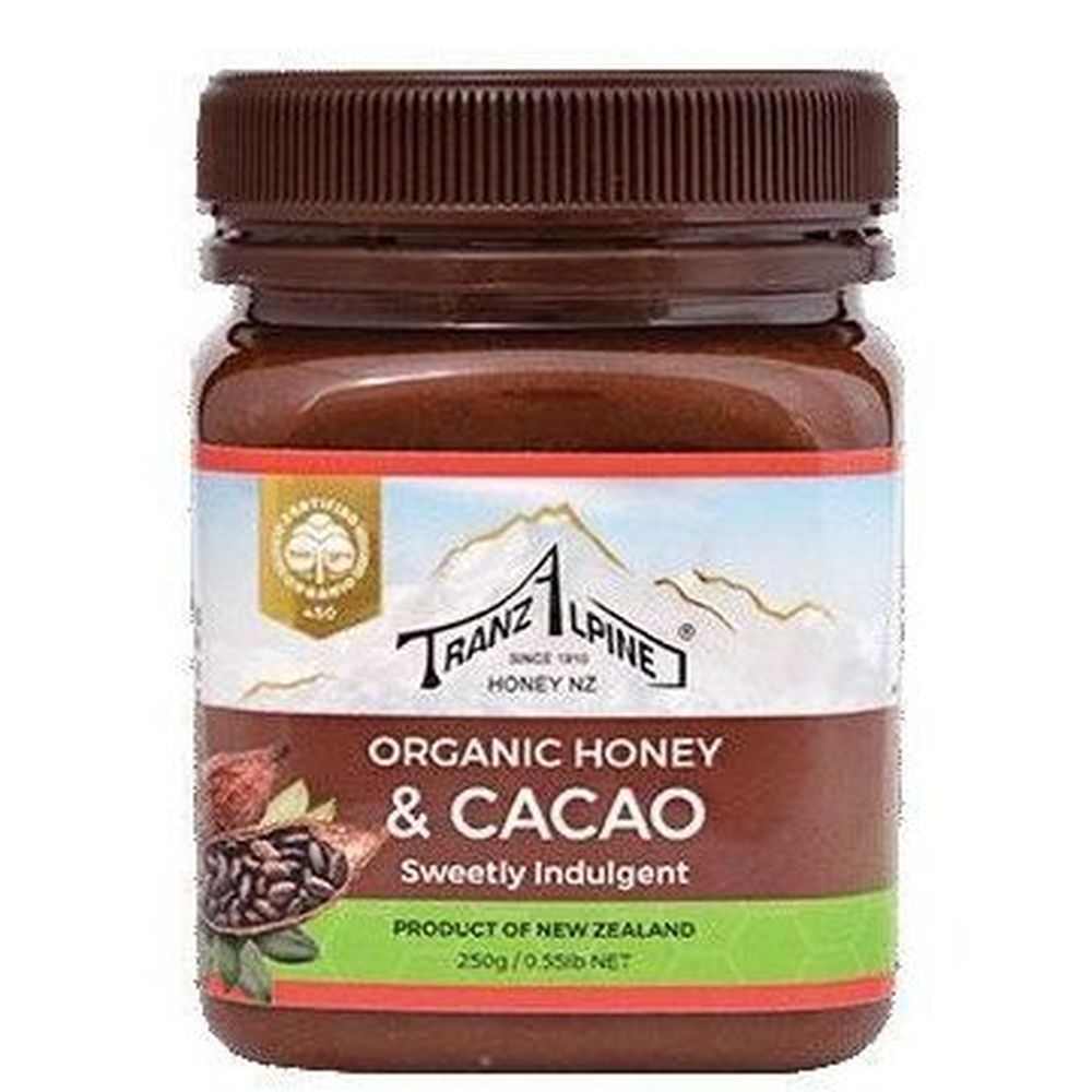 Tranzalpine Organic Honey with Cacao, 8.8 Ounce