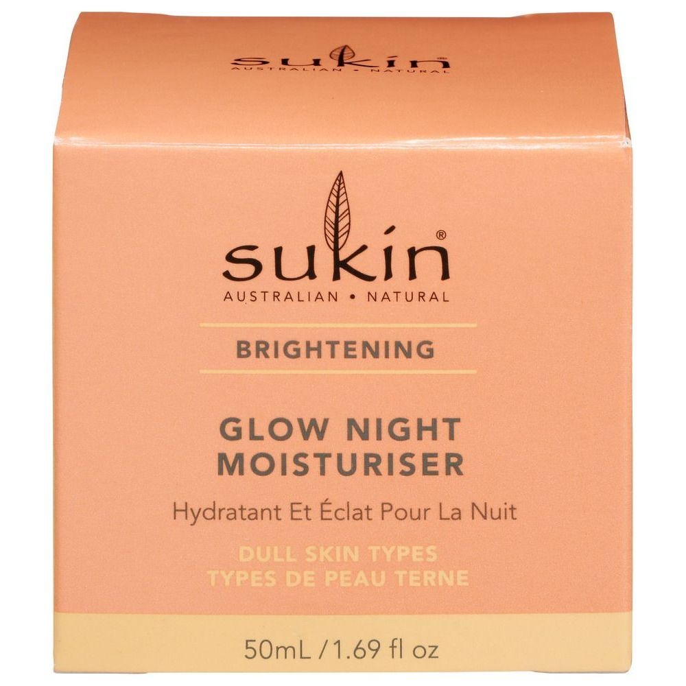 Sukin Brightening Glow Night Moisturizer, 1.69 Fluid Ounce