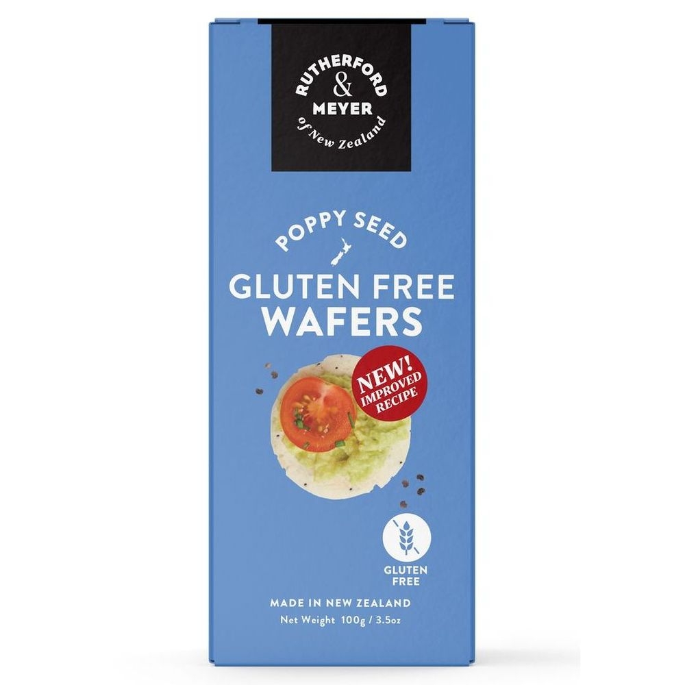 Rutherford and Meyer Poppy Seed Rice Wafers, 3.5 Ounce -- 12 per case
