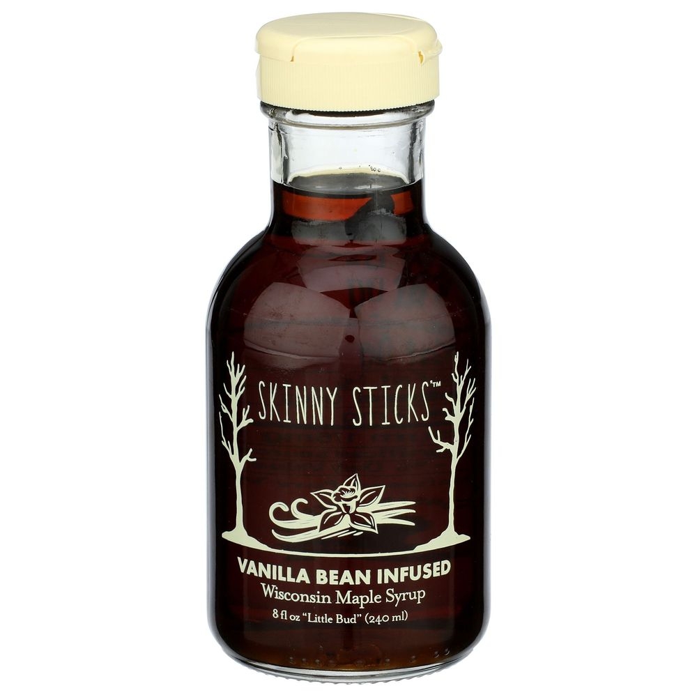 Skinny Sticks Vanilla Bean Infused Maple Syrup, 8 Fluid Ounce -- 12 per case