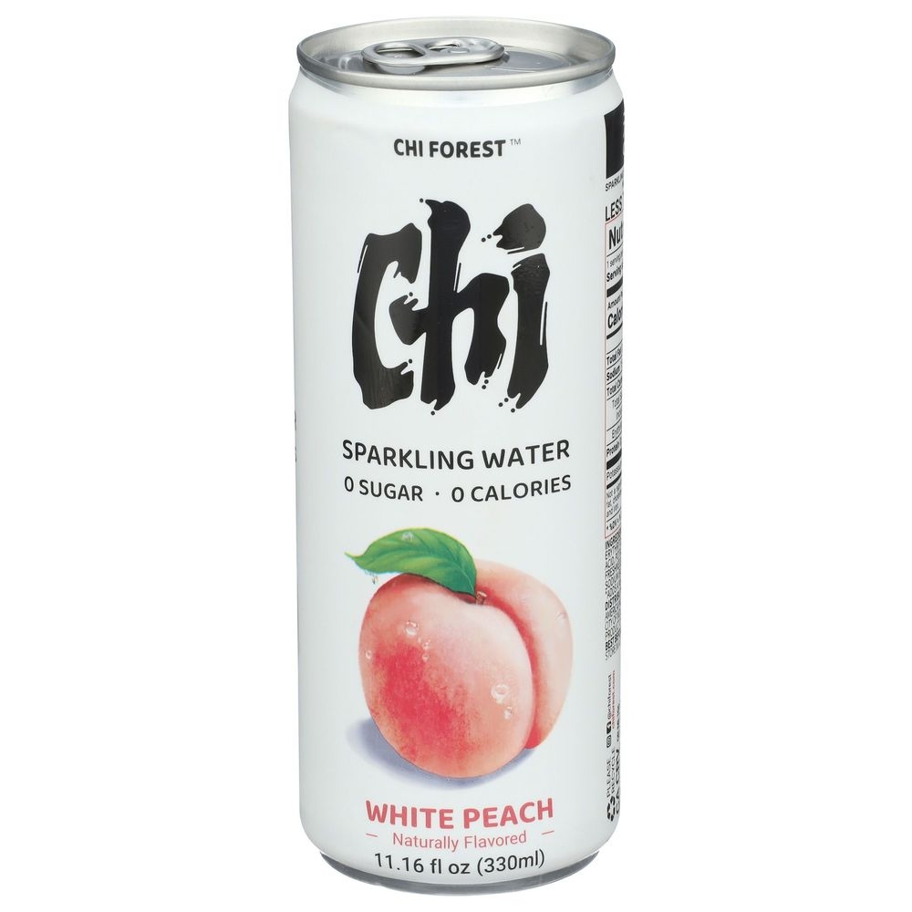 Chi Forest White Peach Sparkling Water, 11.16 Fluid Ounce -- 6 per case