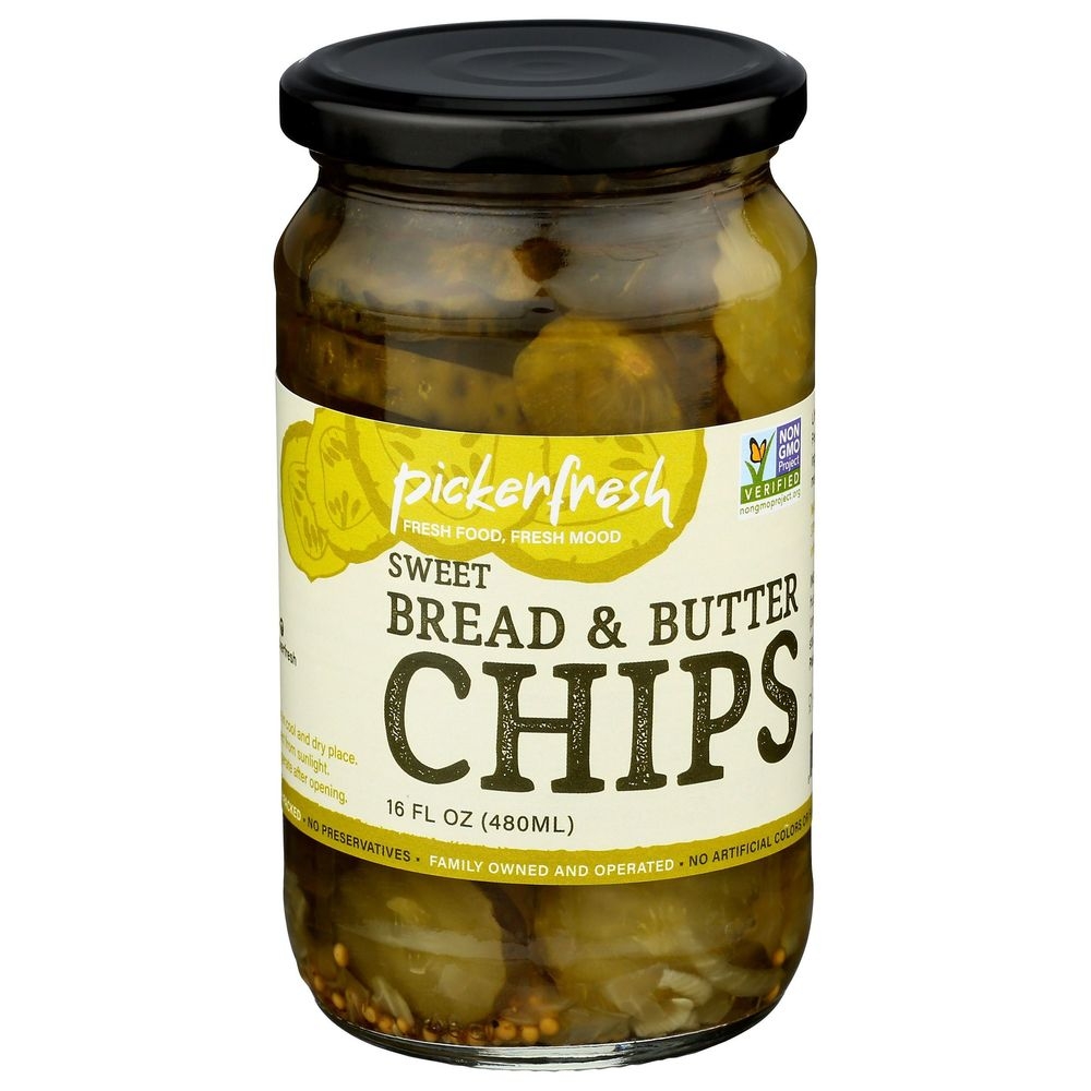 Pickerfresh Sweet Bread and Butter Pickle Chips, 16 Ounce -- 6 per case