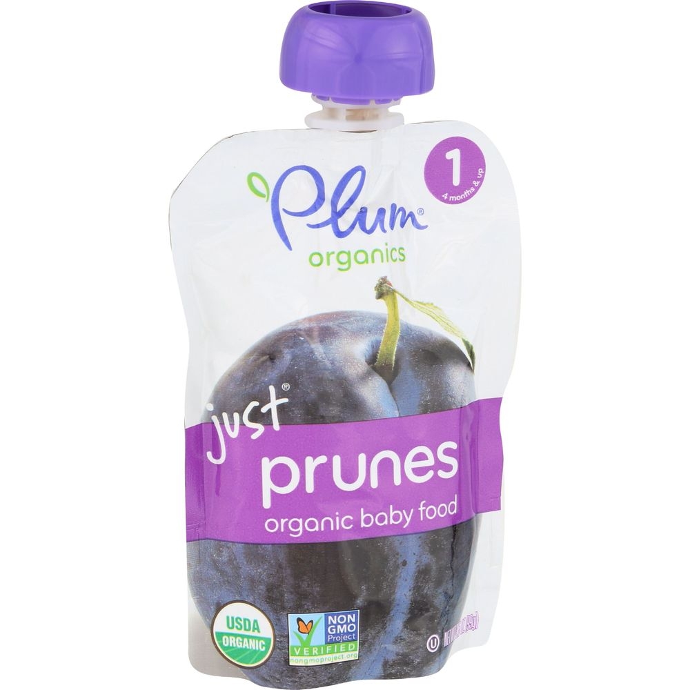 Plum Organics Just Prunes Stage 1 Baby Food, 3.5 Ounce -- 12 per case