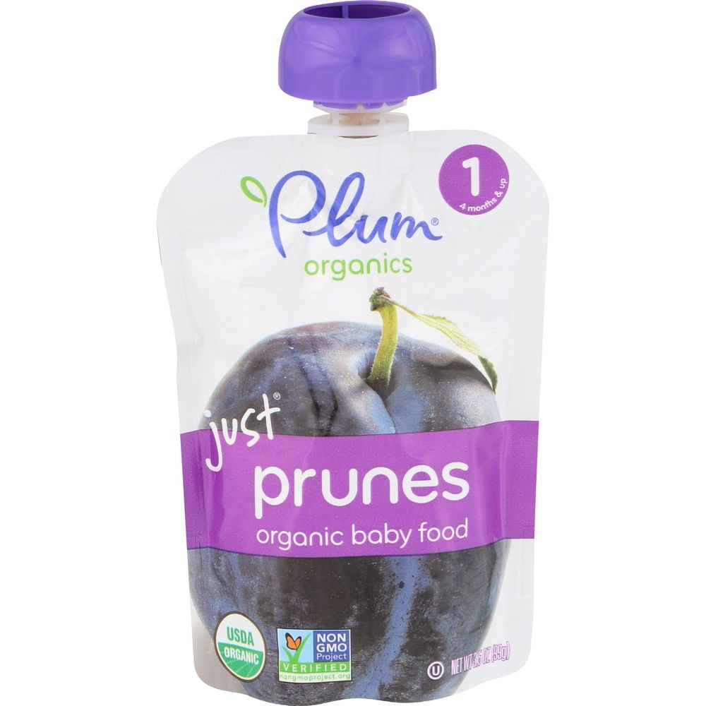 Plum Organics Just Prunes Stage 1 Baby Food, 3.5 Ounce -- 12 per case