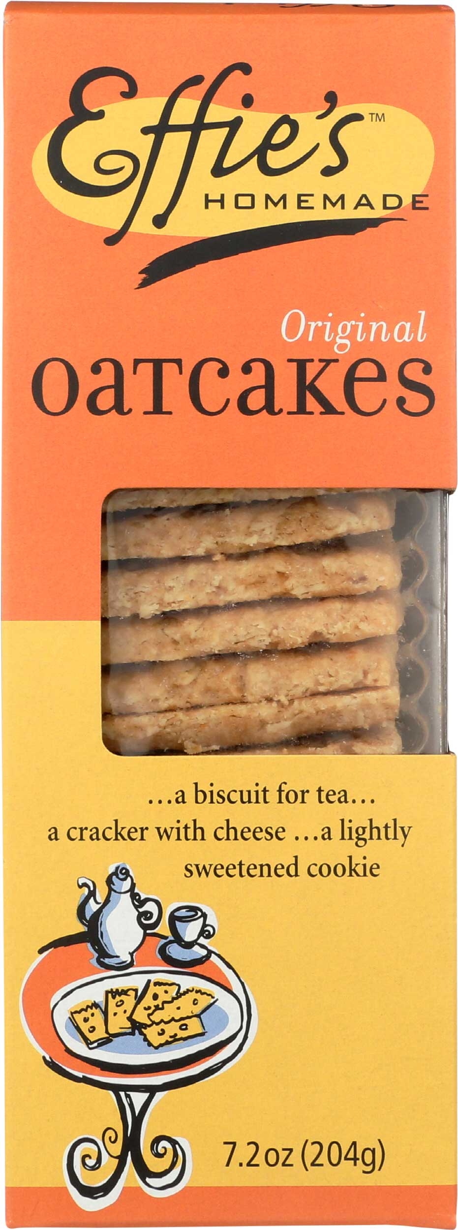 Effies Homemade Original Oatcake, 7.2 Ounce -- 12 per case