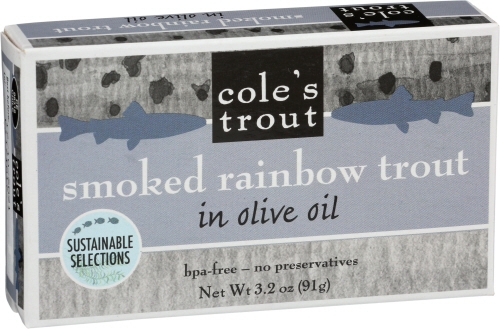 Coles Smoked Rainbow Trout in Olive Oil, 3.2 Ounce -- 10 per case
