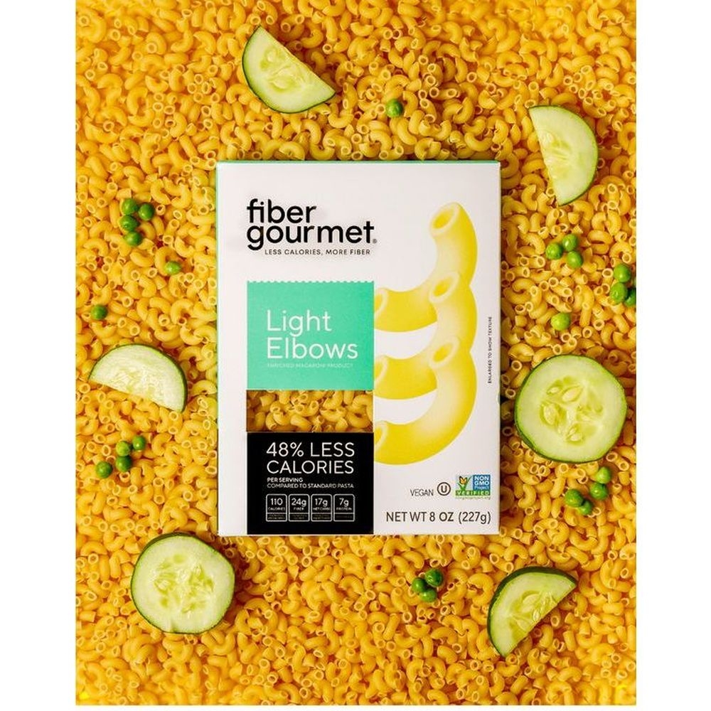Fiber Gourmet Light Elbows Pasta, 8 Ounce -- 12 per case