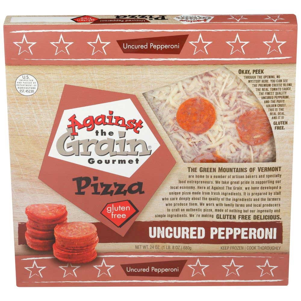 Against The Grain Gluten Free Pepperoni Pizza, 24 Ounce -- 6 per case.