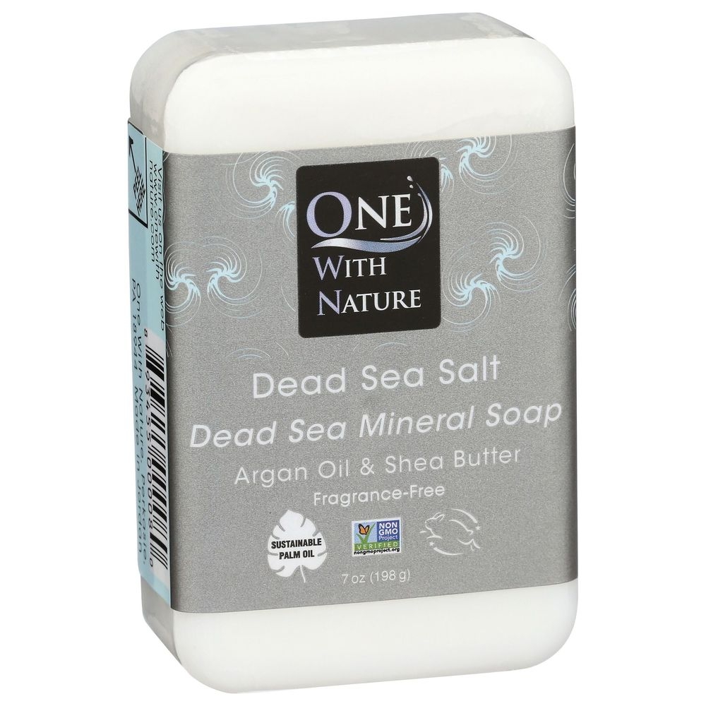 One With Nature Dead Sea Salt Soap Bar, 7 Ounce