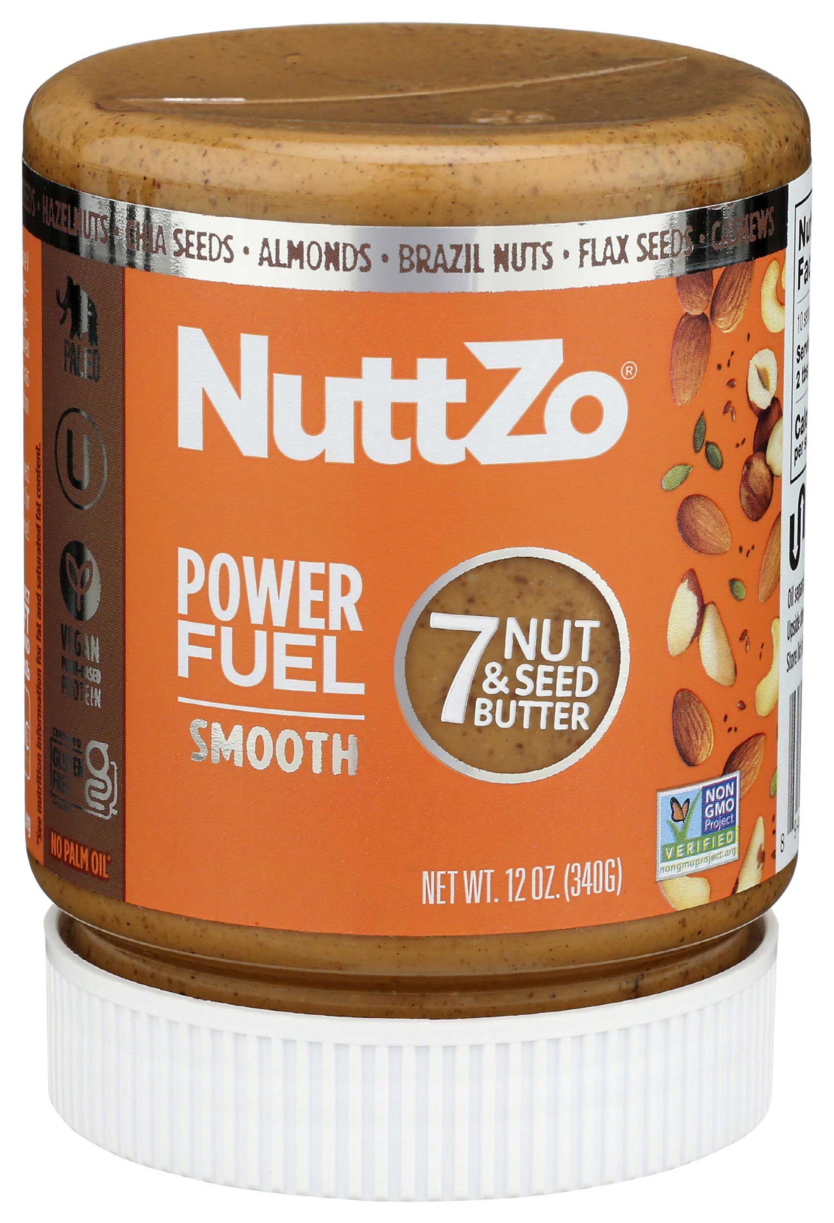 Nuttzo Organic Smooth Power Fuel 7 Nut and Seed Butter, 12 Ounce -- 6 per case