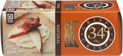 34 Degrees Natural Crispbread, 4.5 Ounce -- 12 per case