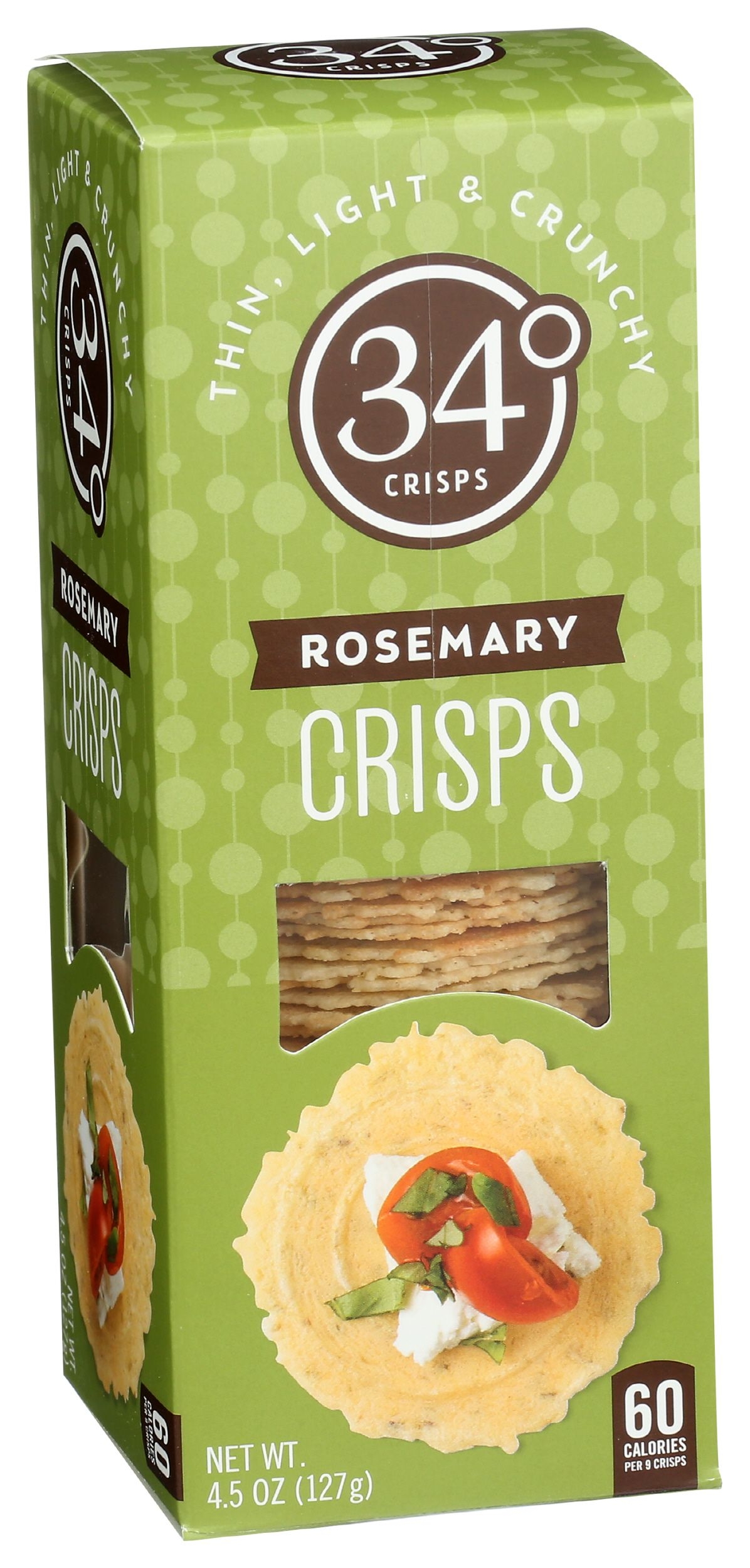34 Degrees Rosemary Crispbread, 4.5 Ounce -- 12 per case