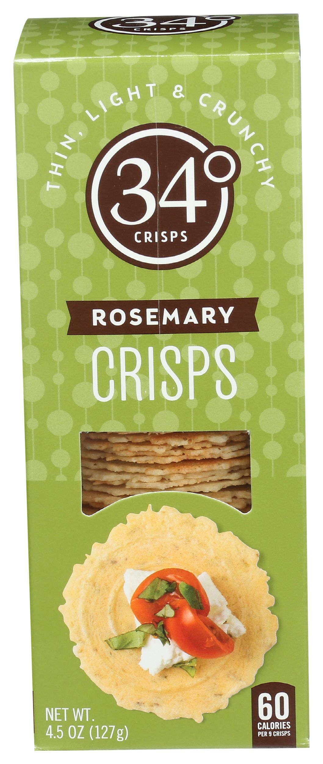 34 Degrees Rosemary Crispbread, 4.5 Ounce -- 12 per case