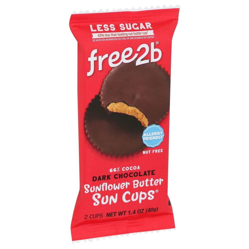 Free 2b Sunflower Butter Dark Chocolate Sun Cups, 1.4 Ounce -- 12 per case