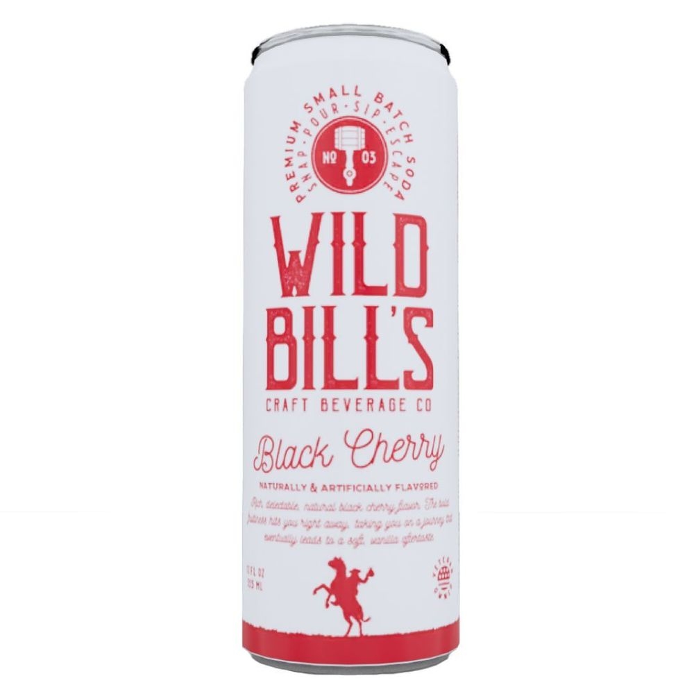 Wild Bills Craft Black Cherry Soda, 12 Fluid Ounce -- 12 per case