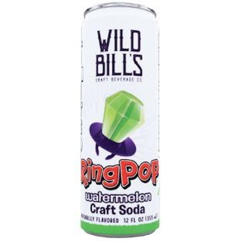 Wild Bills Ring Pop Watermelon Craft Soda, 12 Fluid Ounce -- 12 per case