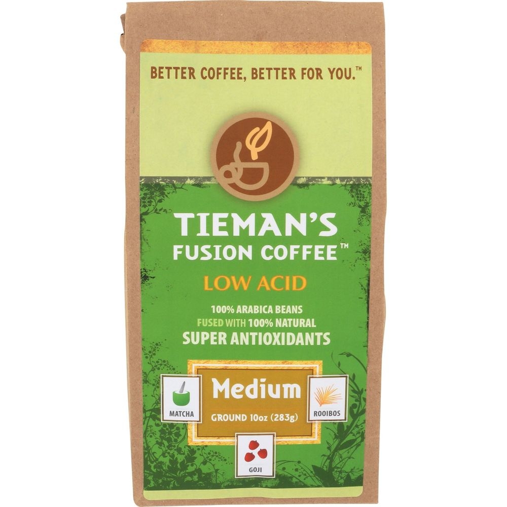Tiemans Low Acid Medium Ground Fusion Coffee, 10 Ounce -- 6 per case