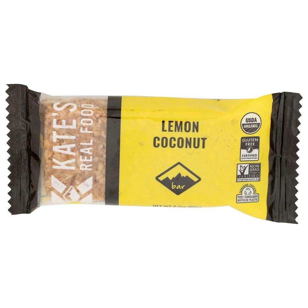 Kates Real Foods Lemon Coconut Bar, 2.2 Ounce -- 12 per case