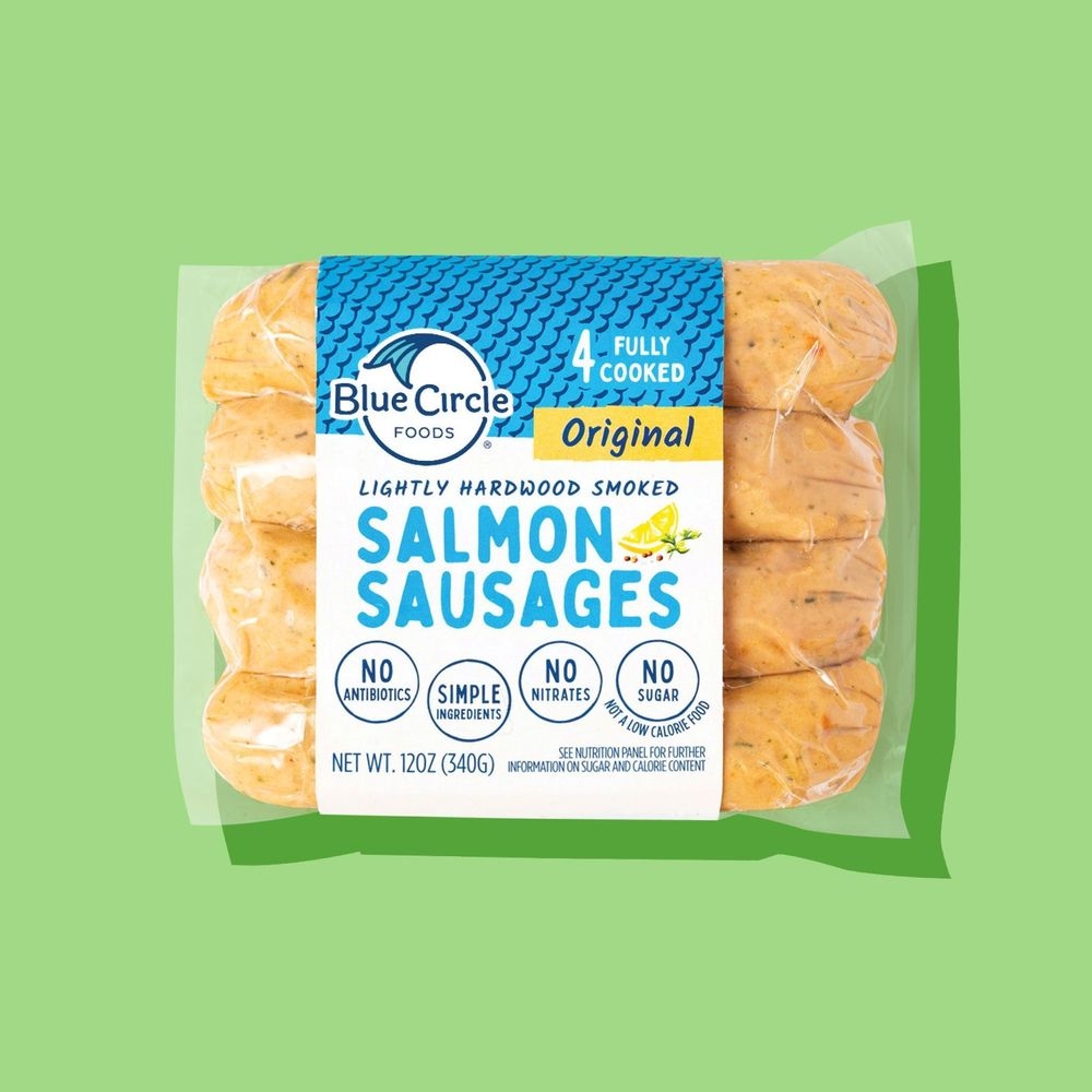 Blue Circle Foods Original Salmon Sausage, 12 Ounce -- 18 per case