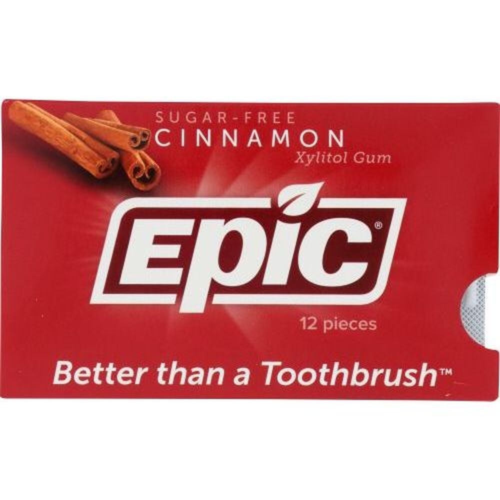 Epic Dental Xylitol Cinnamon Gum, 12 count -- 12 per case