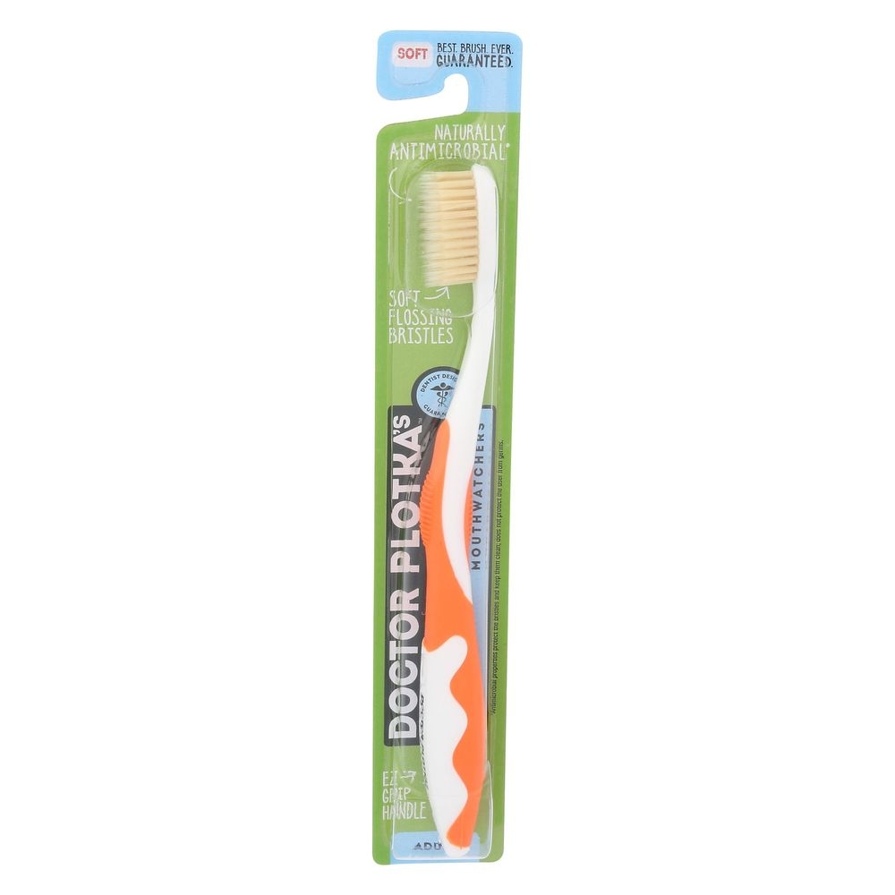 Mouth Watchers Orange Adult Manual Toothbrush
