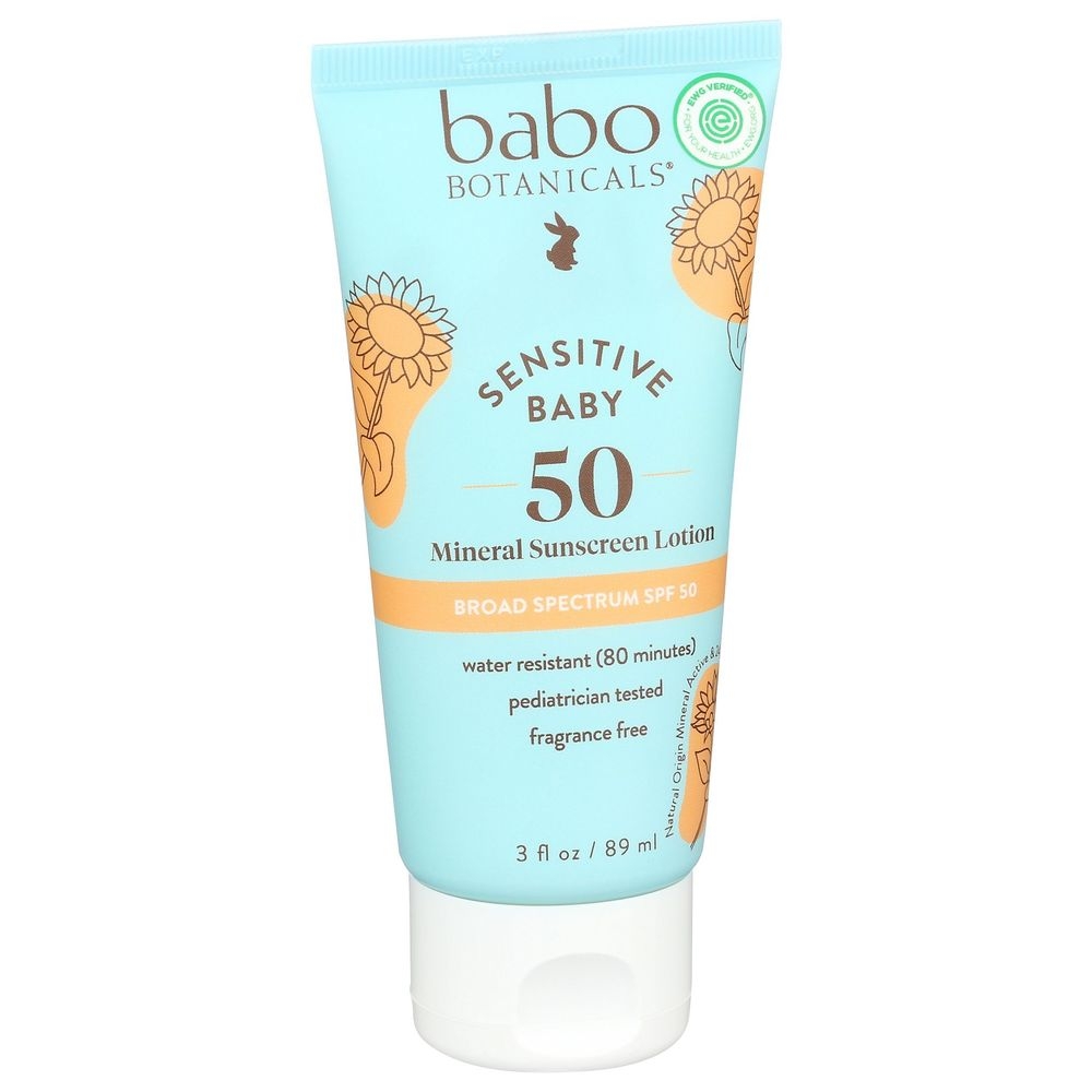 Babo Botanical SPF 50 Sensitive Baby Mineral Sunscreen Spray, 3 Ounce