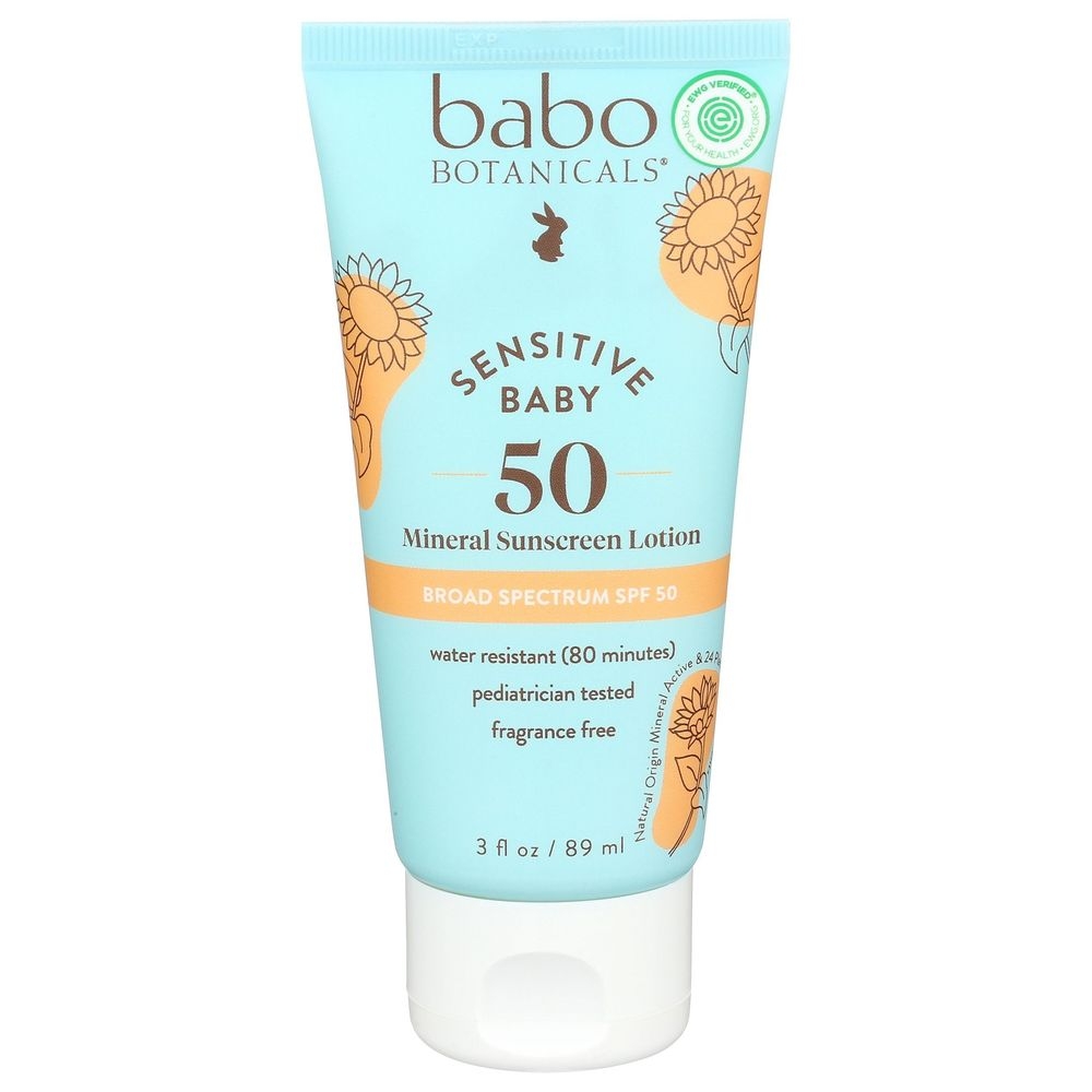Babo Botanical SPF 50 Sensitive Baby Mineral Sunscreen Spray, 3 Ounce