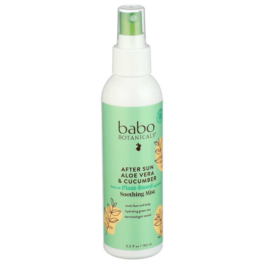 Babo Botanicals After Sun Aloe Vera and Cucumber Soothing Mist, 5.5 Fluid Ounce
