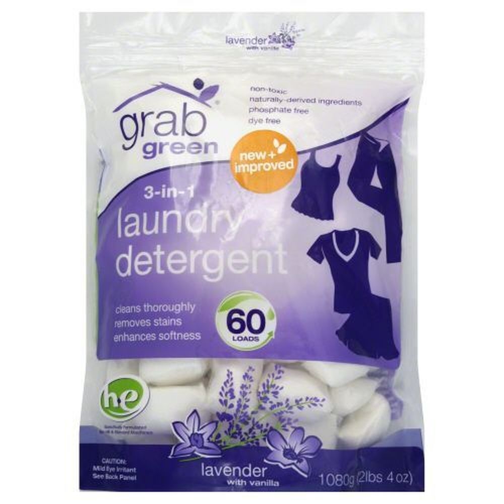 Grab Green Lavender with Vanilla 3 in 1 Laundry Detergent Pod, 2.4 Pound -- 4 per case