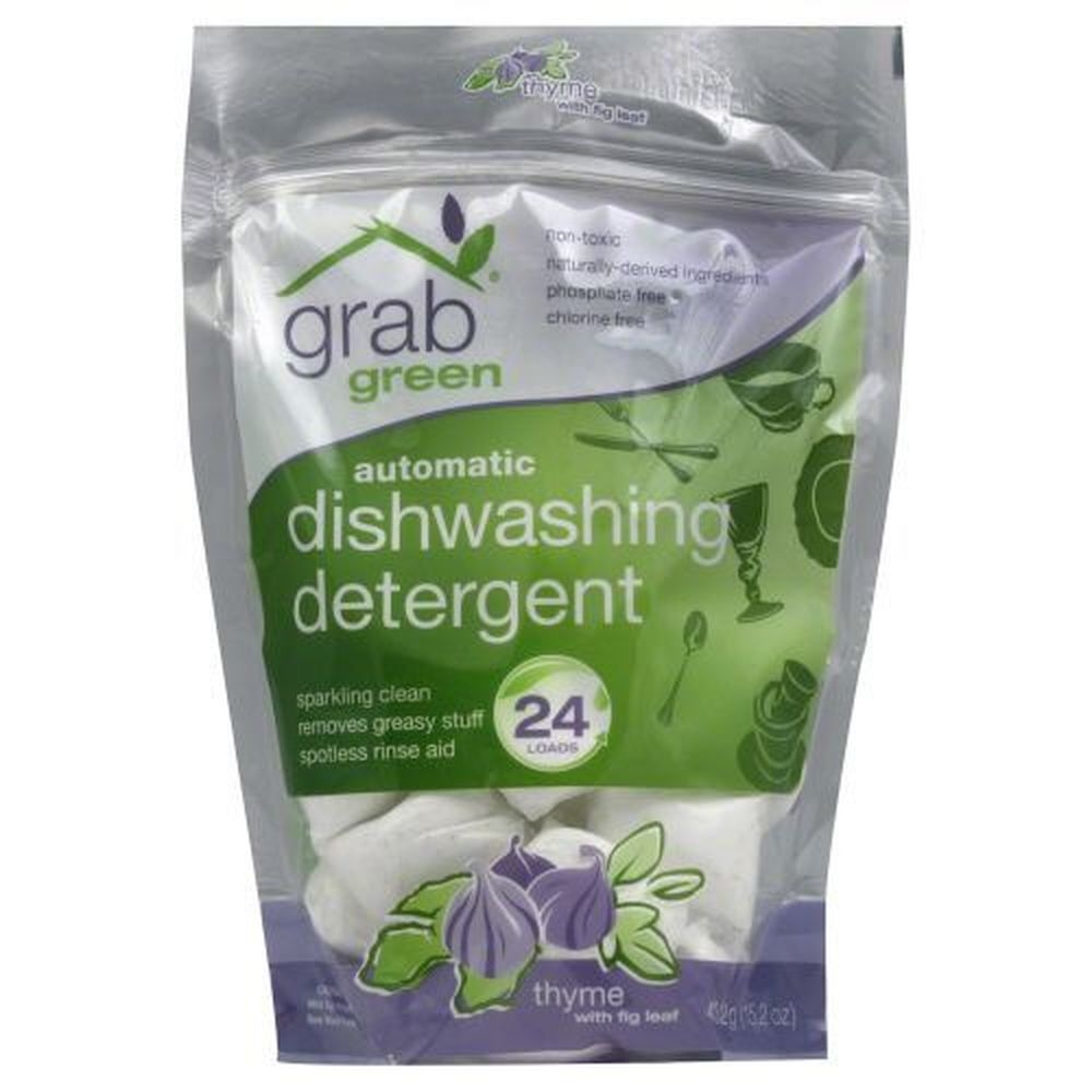 Grab Green Thyme with Fig Leaf Automatic Dishwashing Detergent Pod, 15.2 Ounce -- 6 per case
