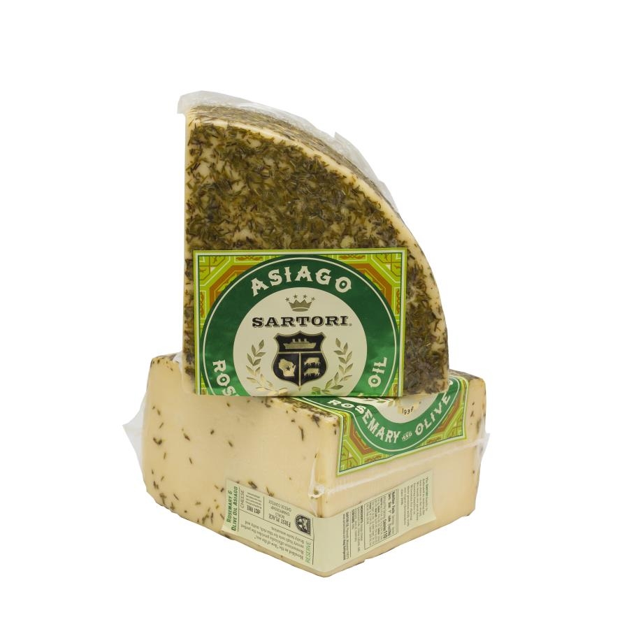 Sartori Reserve Quarter Wheel Rosemary and Olive Oil Asiago Cheese, 5 Pound -- 4 per case.