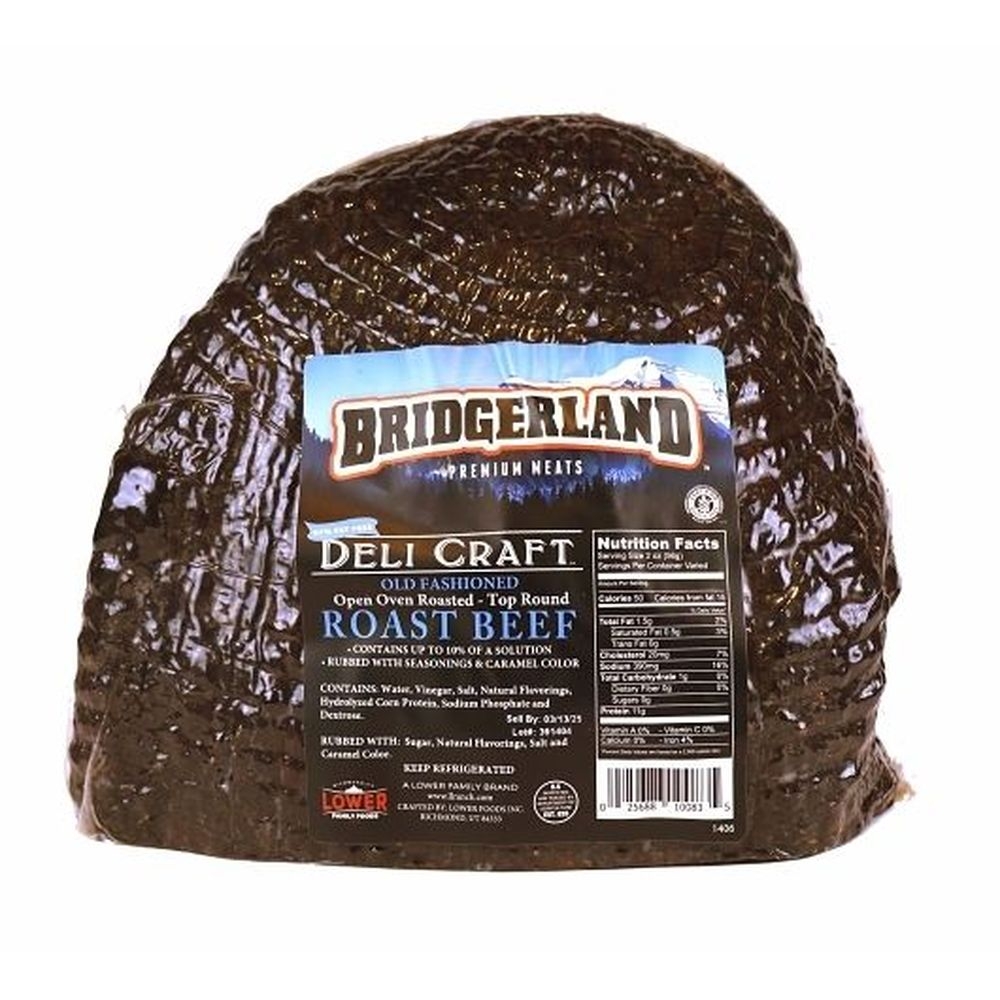 Bridgerland Open Oven Roasted Beef Top Round, 7 Pound - 2 per case