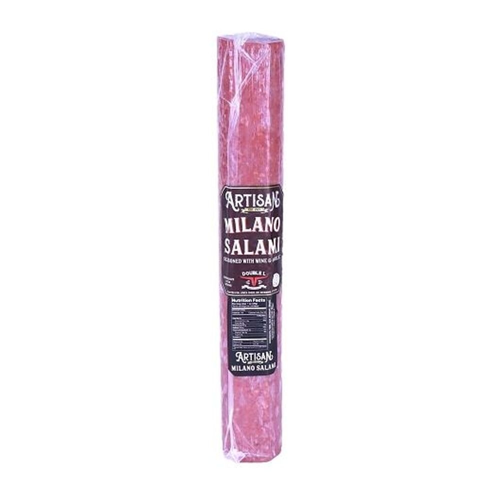 Artisan Wine and Garlic Seasoned Dry Cured Pork Milano Salami, 10 count