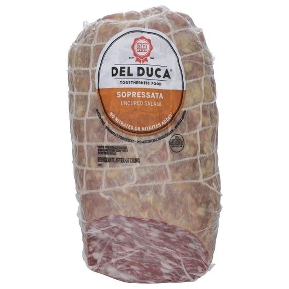 Del Duca Uncured Sopressata Salami Halves, 16.5 Pound