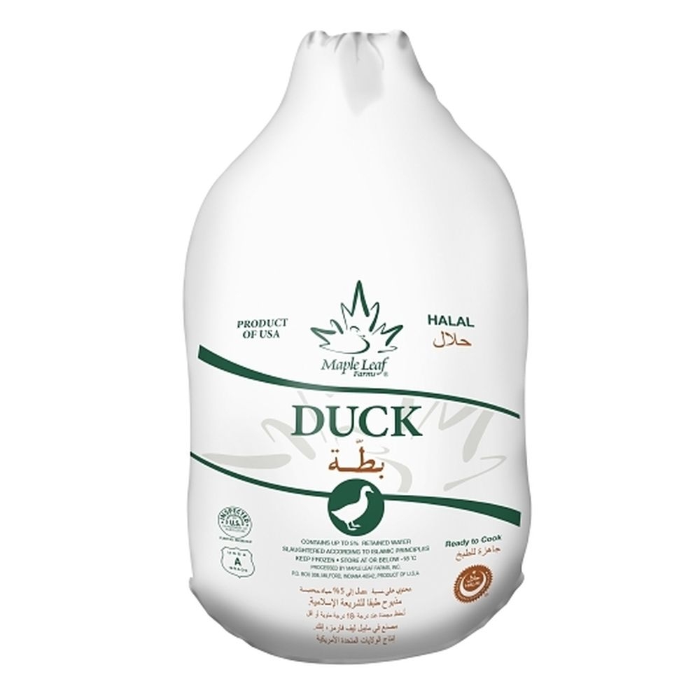Maple Leaf Farms All Natural Grade A Halal Whole Duck, 5.75 Pound -- 6 per case
