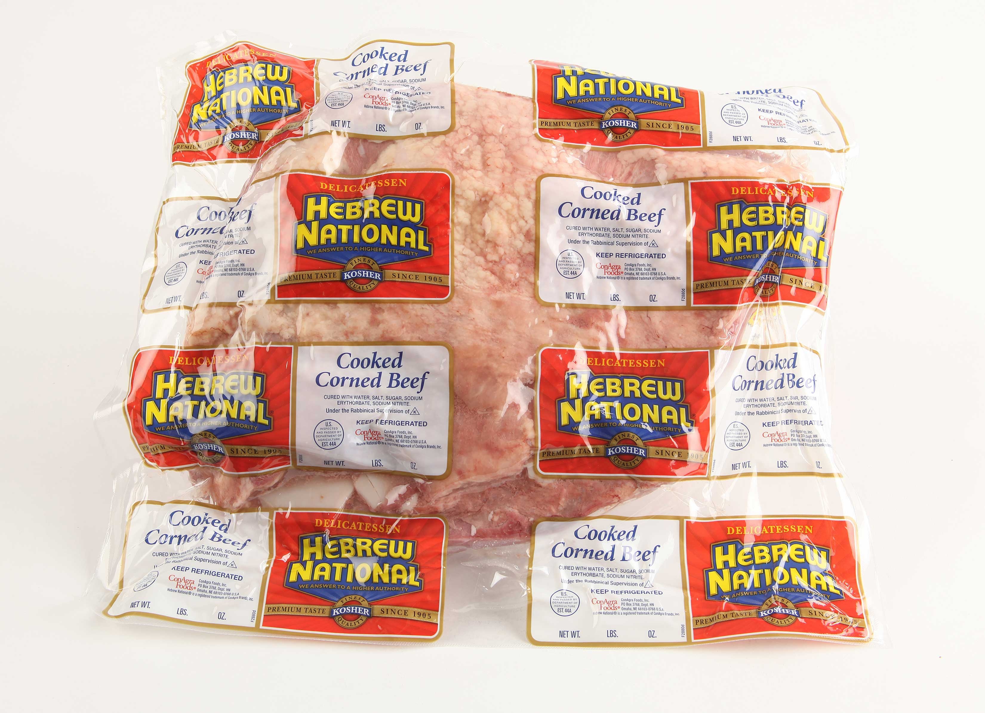 Hebrew National Fancy Fully Cooked Corned Beef, 8.48 Pound -- 2 Per Case