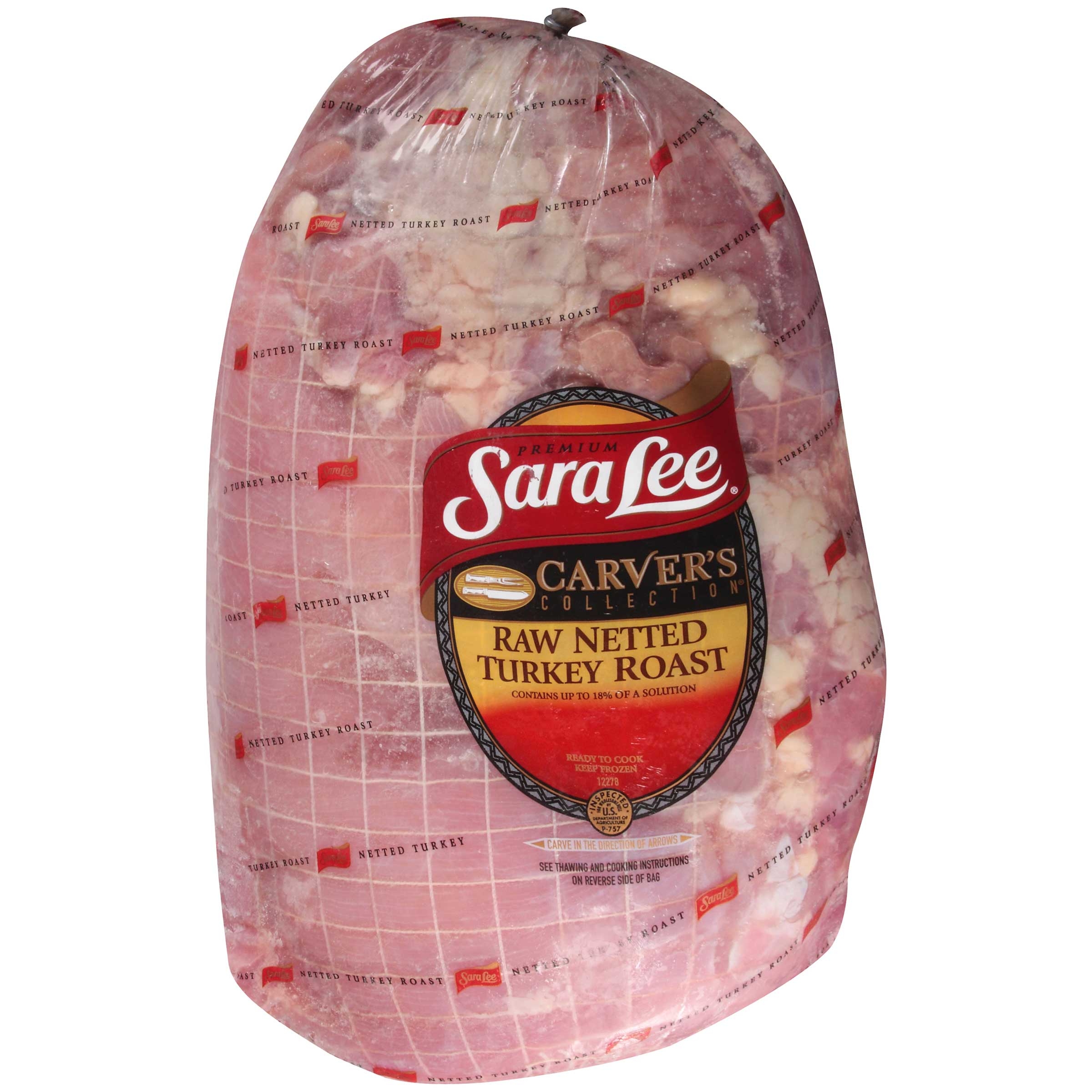 Sara Lee Raw Netted Thigh Roast Whole Muscle Turkey Breast -- 2 per case.