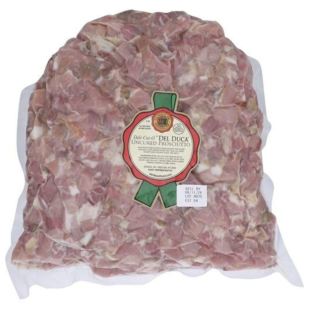 Del Duca Diced Uncured Prosciutto, 10.75 Pound